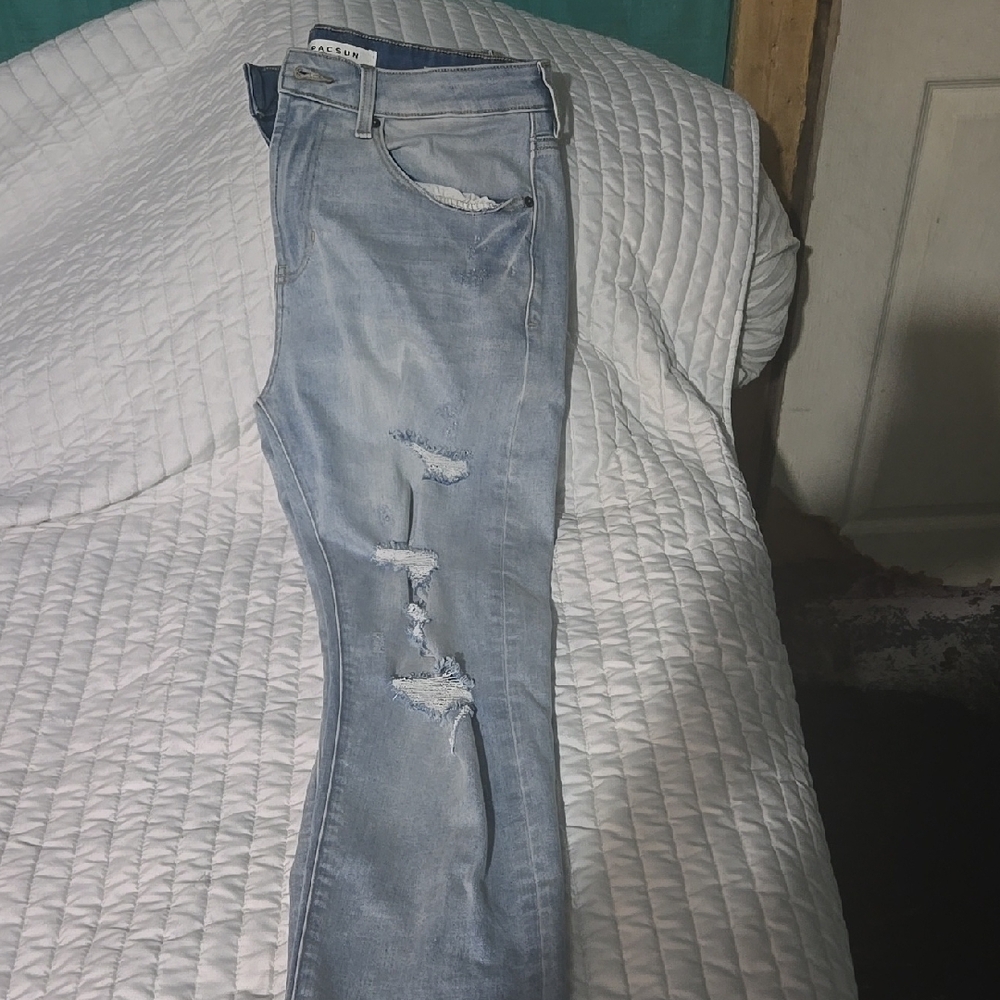 PacSun Blue Slim Distressed Jeans